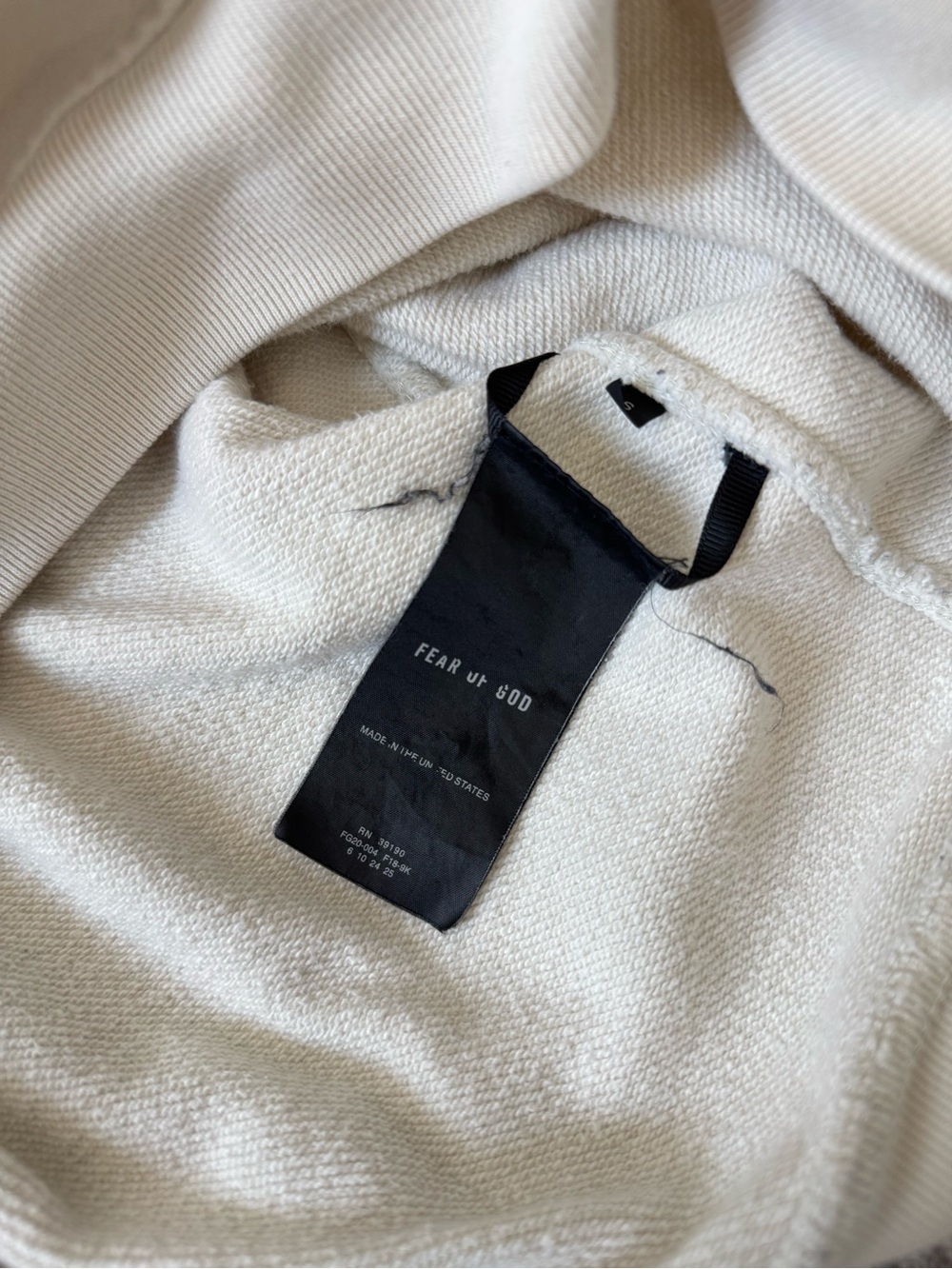 Fear of God Sixth Collection Mock Neck 100% Cotton Sweatshirt - Size S - Picture 7 of 13